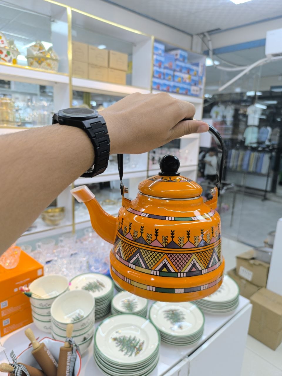 کتری مراکشی لعابی