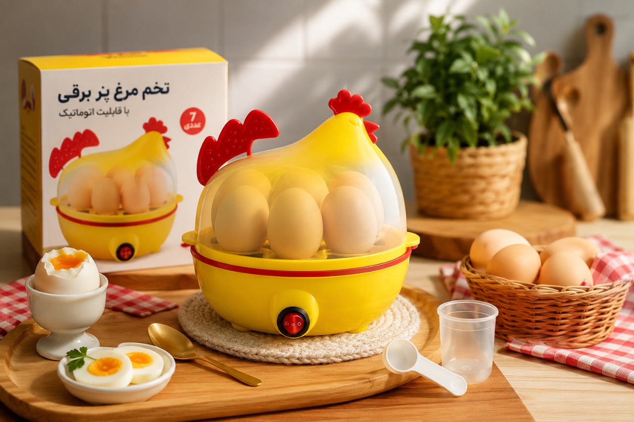 تخم مرغ پز برقی طرح مرغ ۷ عددی
