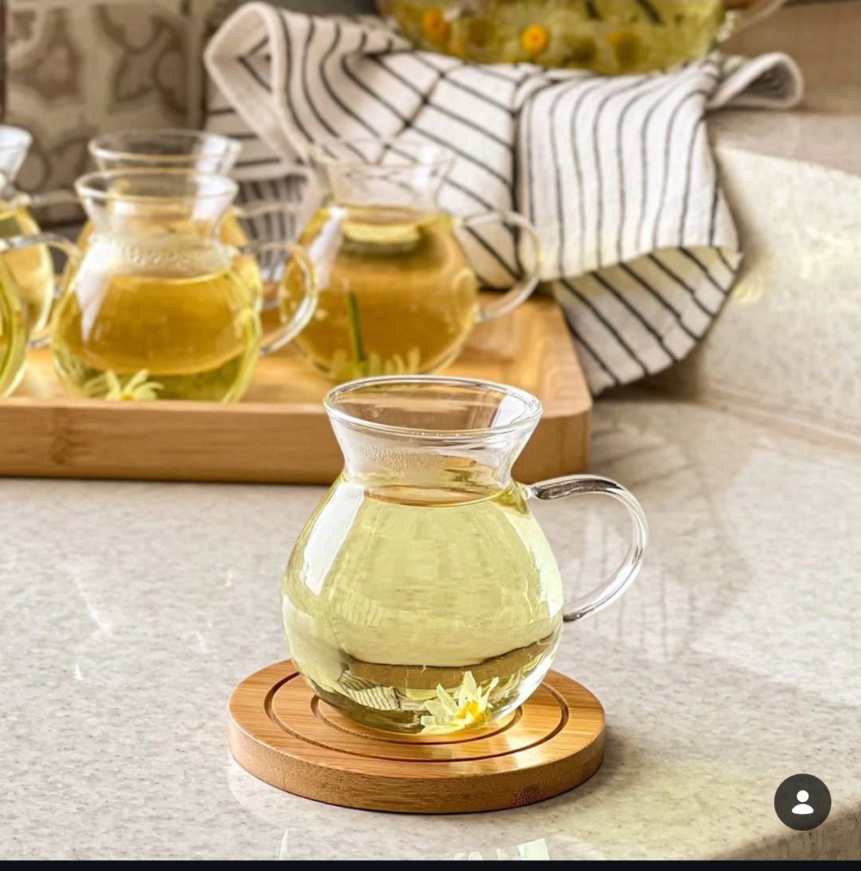 استکان پیرکس دسته‌دار شفاف | مناسب چای، دمنوش و قهوه
