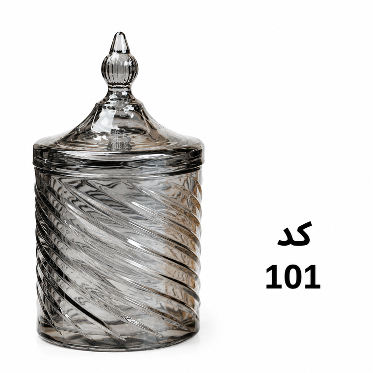 بانکه شیشهای دربدار شیاردار (شکلات خوری)