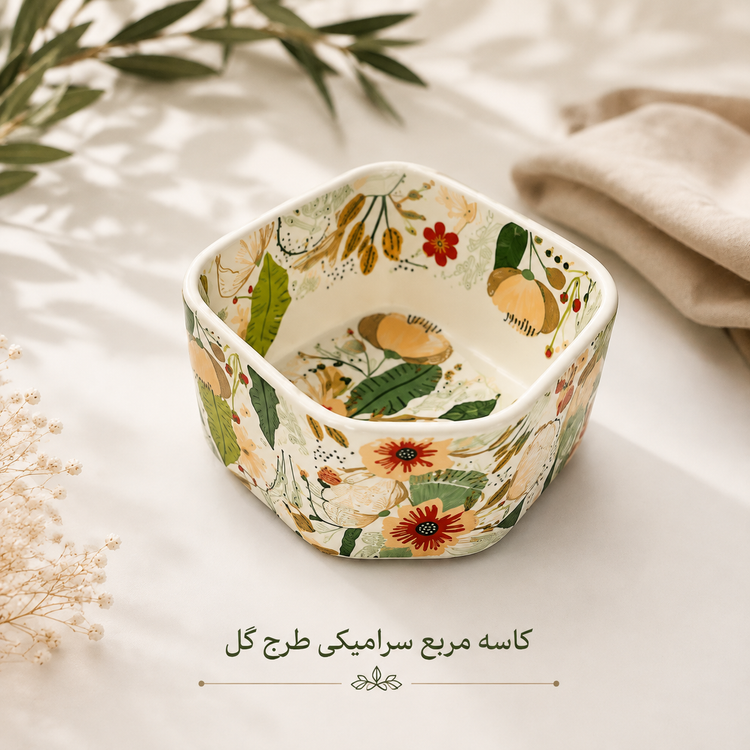سرویس پذیرایی سرامیکی طرح گل (۷ پارچه)